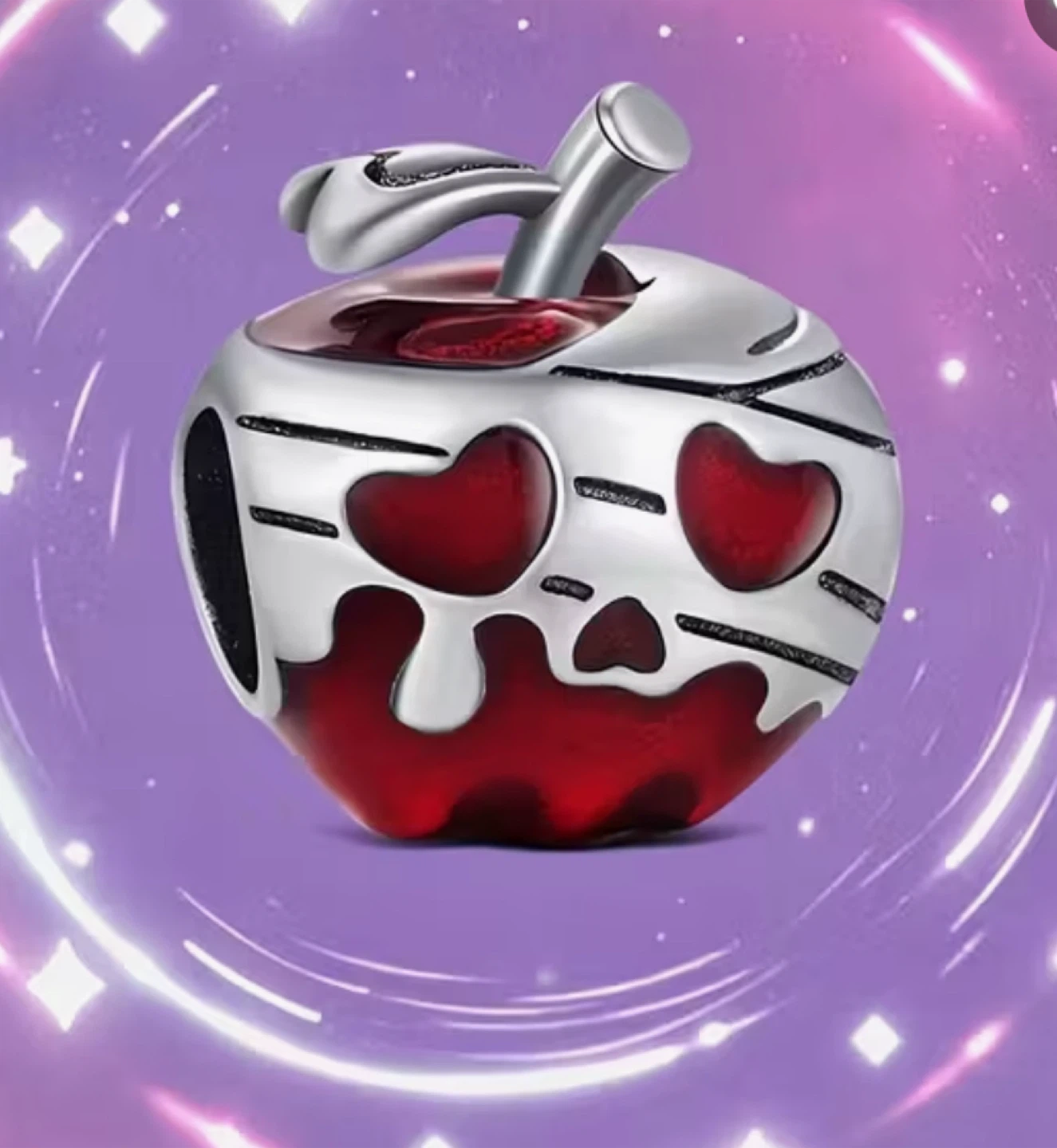 Pandora type  Snow White's Poison Apple Charm 🧡