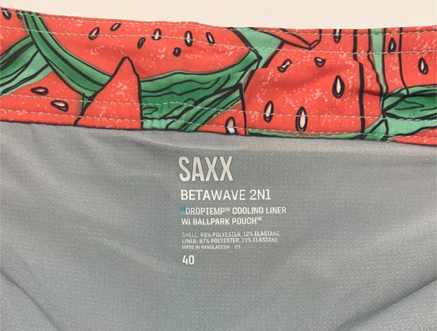 SAXX Betawave 2N1 Boardie 17" Watermelon Print - Size 40 image indicator(5)
