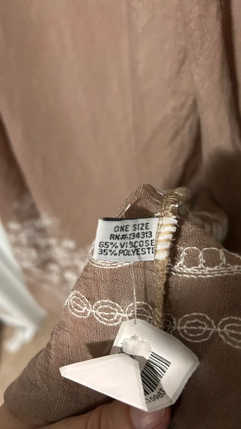 Brown Embroidered Kimono - One Size image indicator(5)