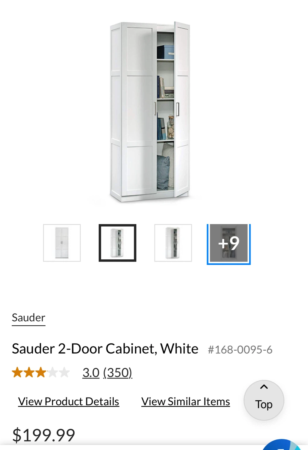 White 2-Door wardrobe/ almirah - photo 2
