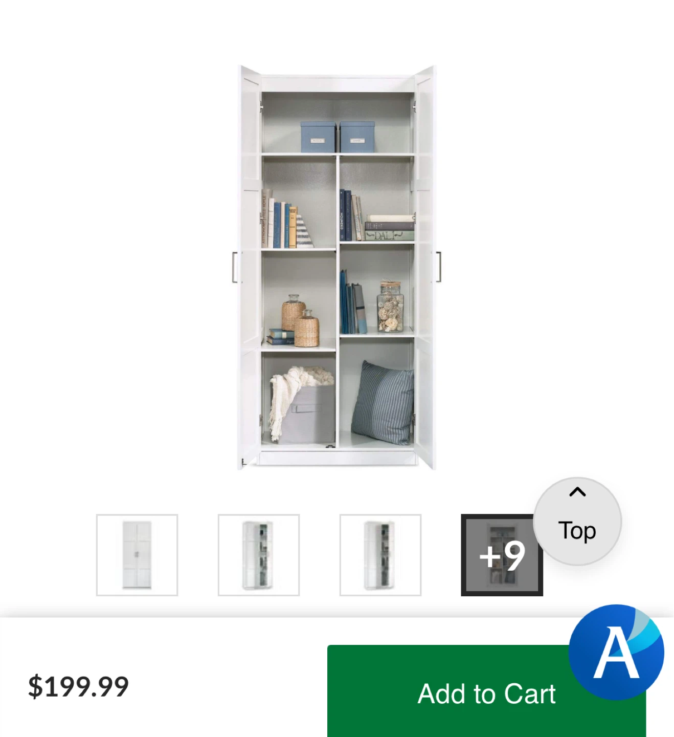 White 2-Door wardrobe/ almirah - photo 3