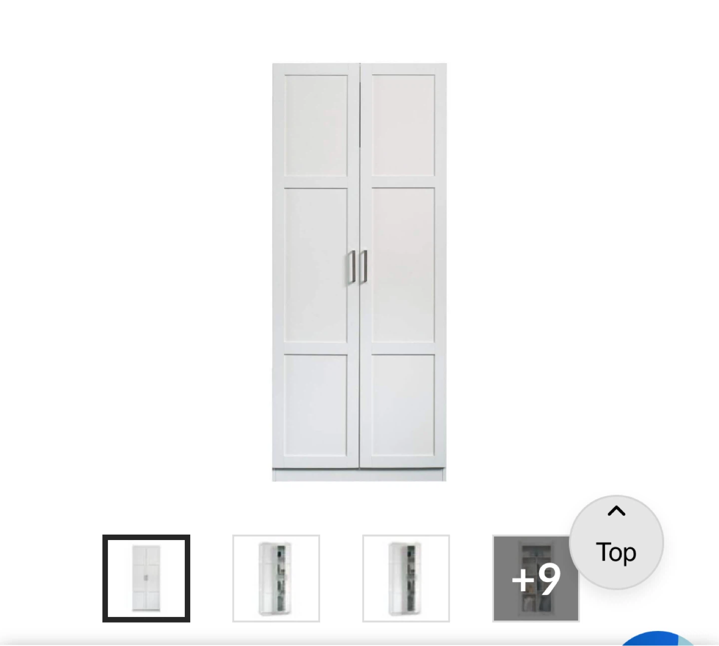 White 2-Door wardrobe/ almirah - photo 4