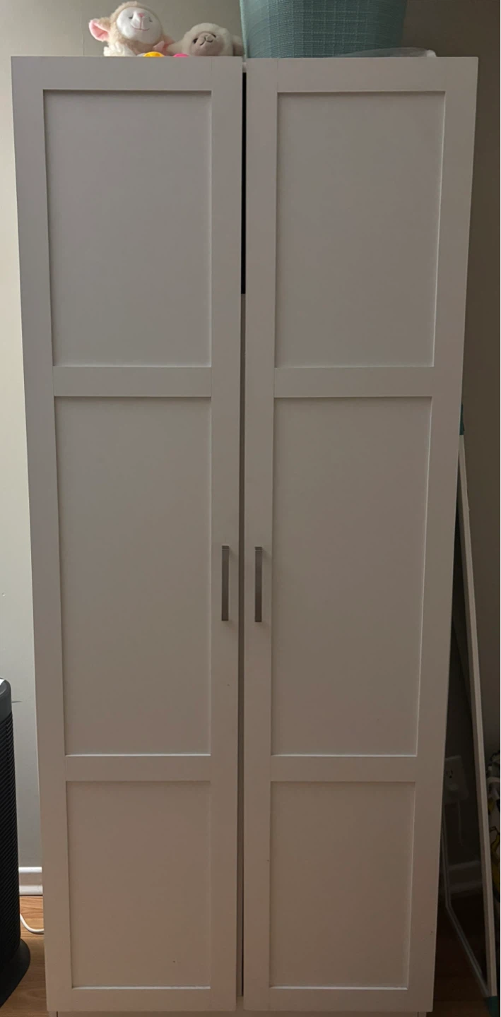 White 2-Door wardrobe/ almirah