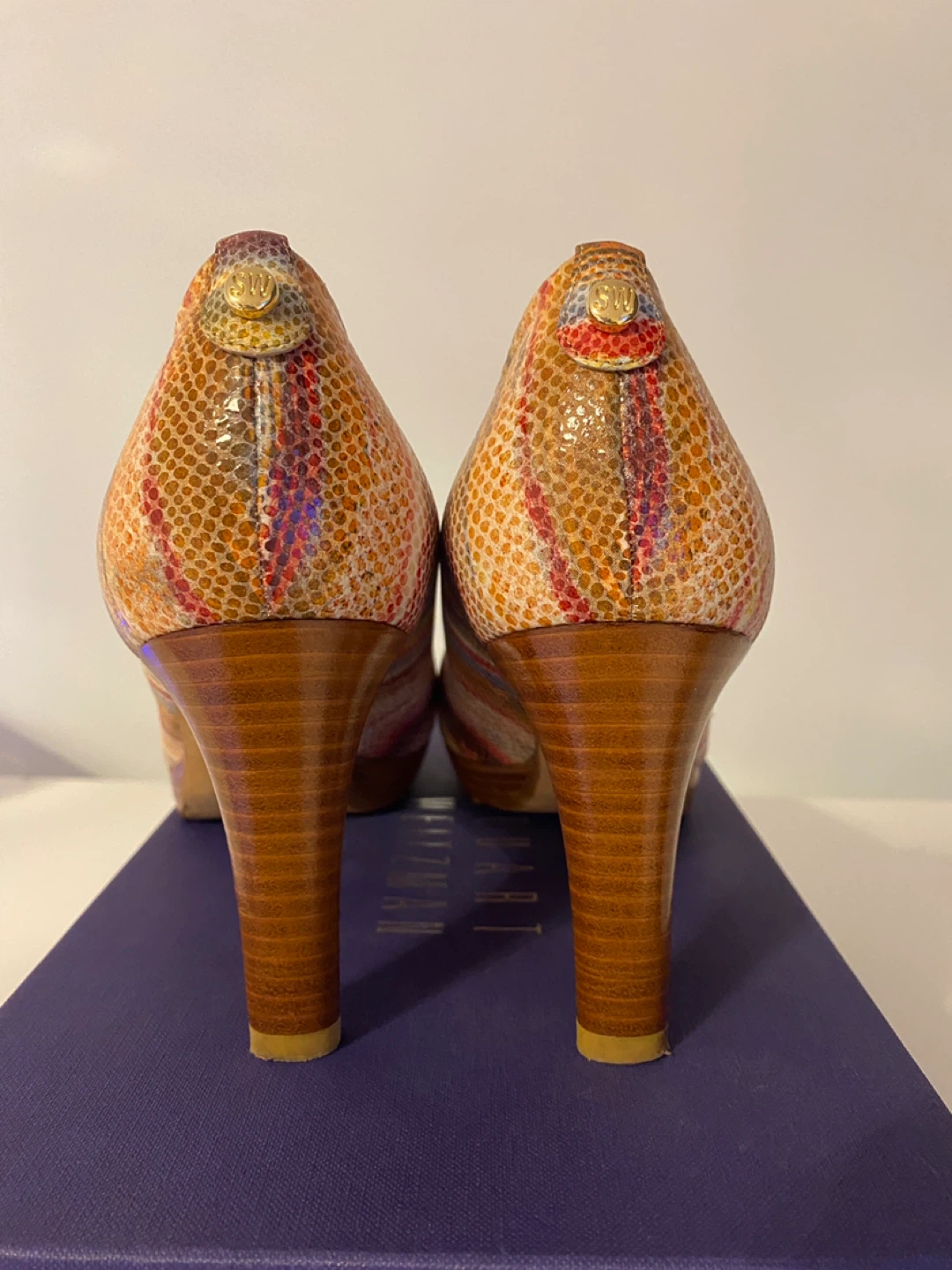 Stuart Weitzman Harvest Sunset Nappa Heels - photo 5