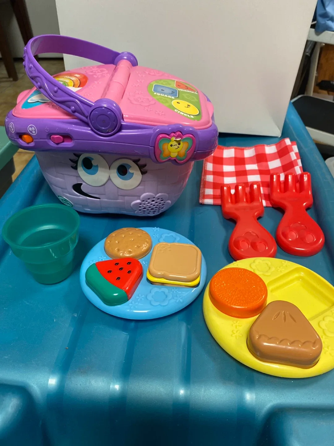 Leap Frog Picnic Basket Interactive Toy Works Great thumbnail