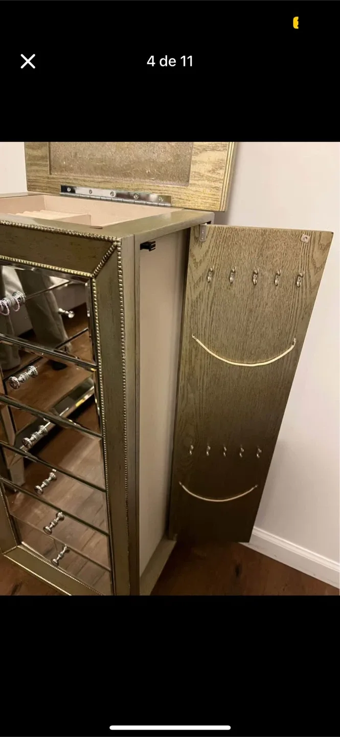 Glass Top Dining Table with Gold Legs & 4 Gray Chairs image indicator(2)