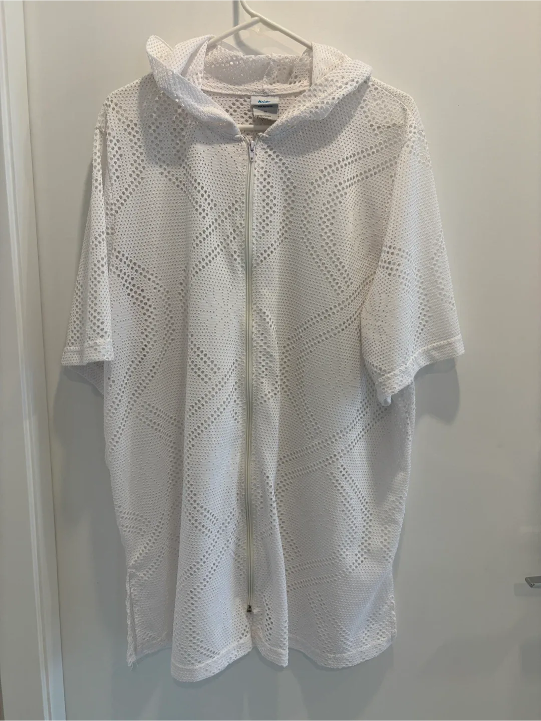 Krista White Mesh Beach Cover-Up 3X thumbnail