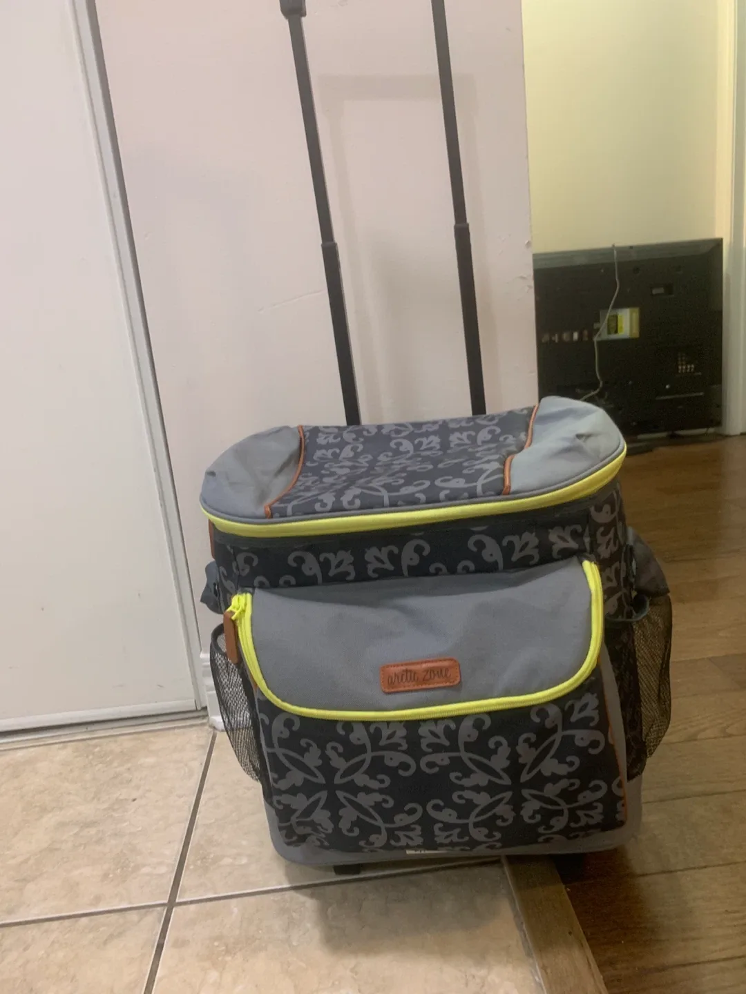 Arctic Zone Rolling Cooler - Grey - wheel and zipper image indicator(2)