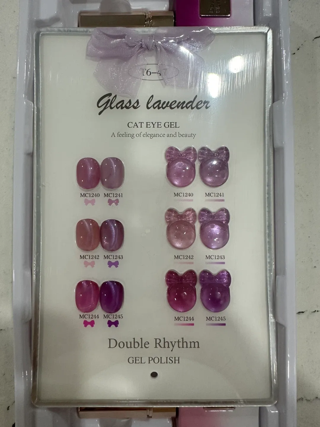 New Glass Lavender Cat Eye Gel Polish Set image indicator(2)