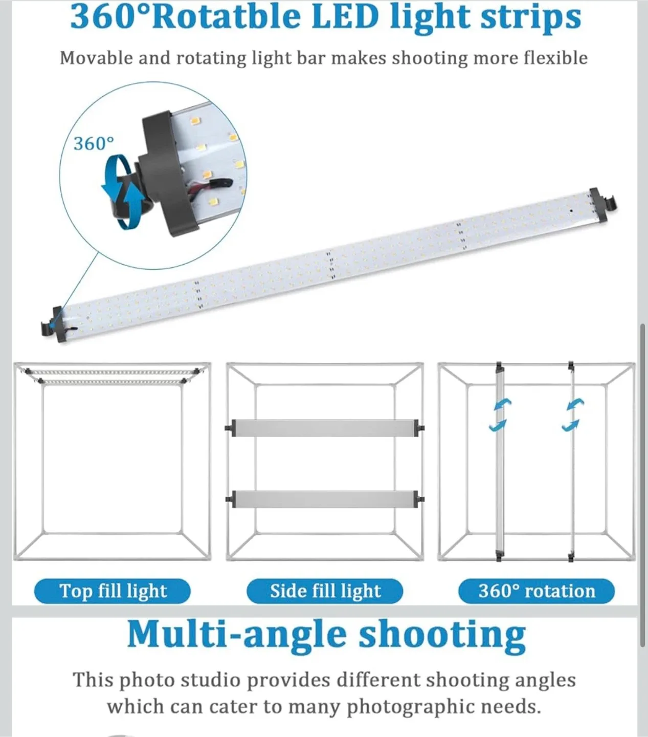 Portable Photo Studio Shooting Tent Light Box 31.5" image indicator(4)
