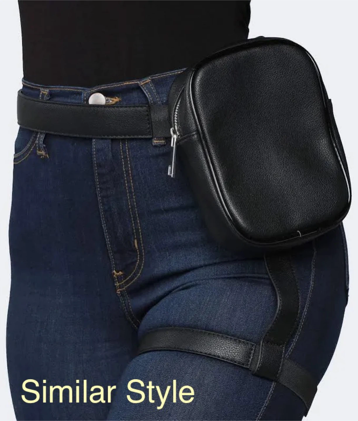 Black Thigh Harness Leg Bag 🧡 - photo 3