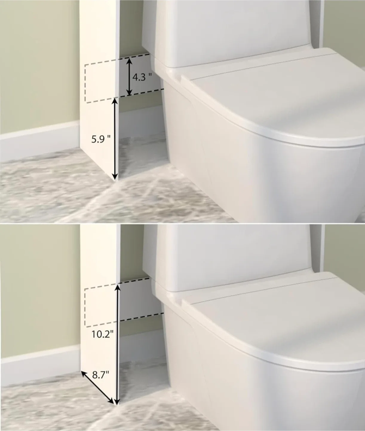 White Over-the-Toilet Storage Cabinet image indicator(6)