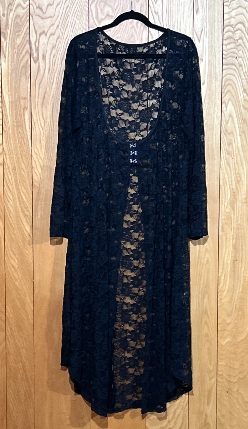 Black Steampunk Lace Duster - photo 2