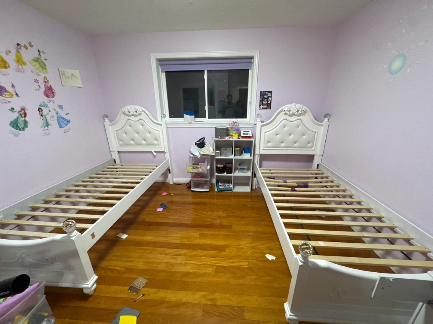 White Single Bed Frame with Headboard image indicator(3)