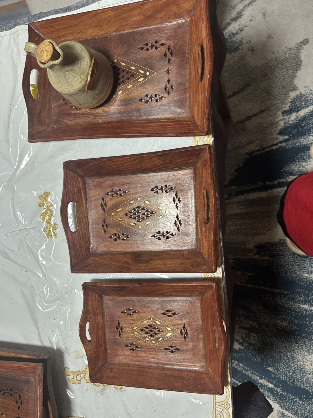 Set of Wooden Serving Trays