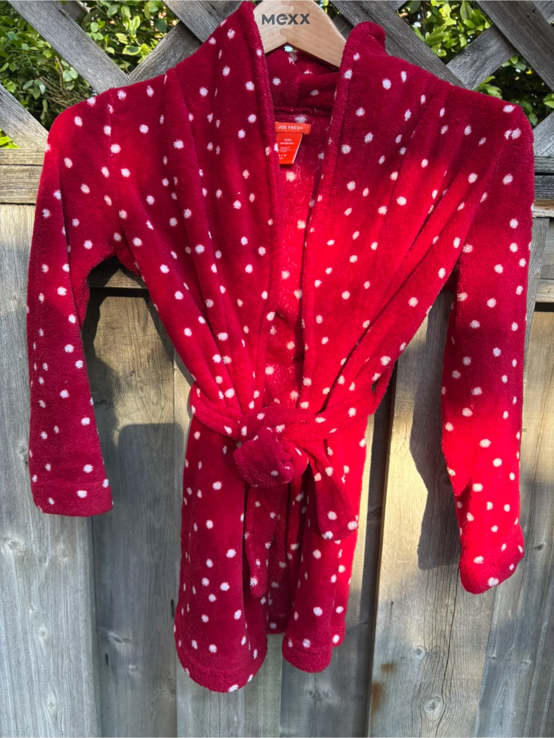 Joe Fresh Kids Red Polka Dot Robe - Size S/P (6)