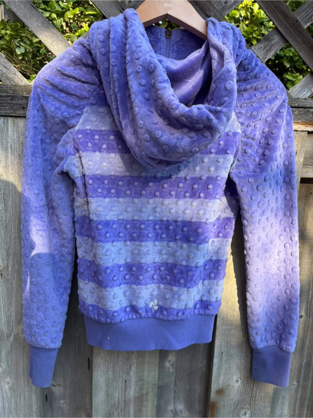 Purple Fuzzy Zip-Up Hoodie - photo 2