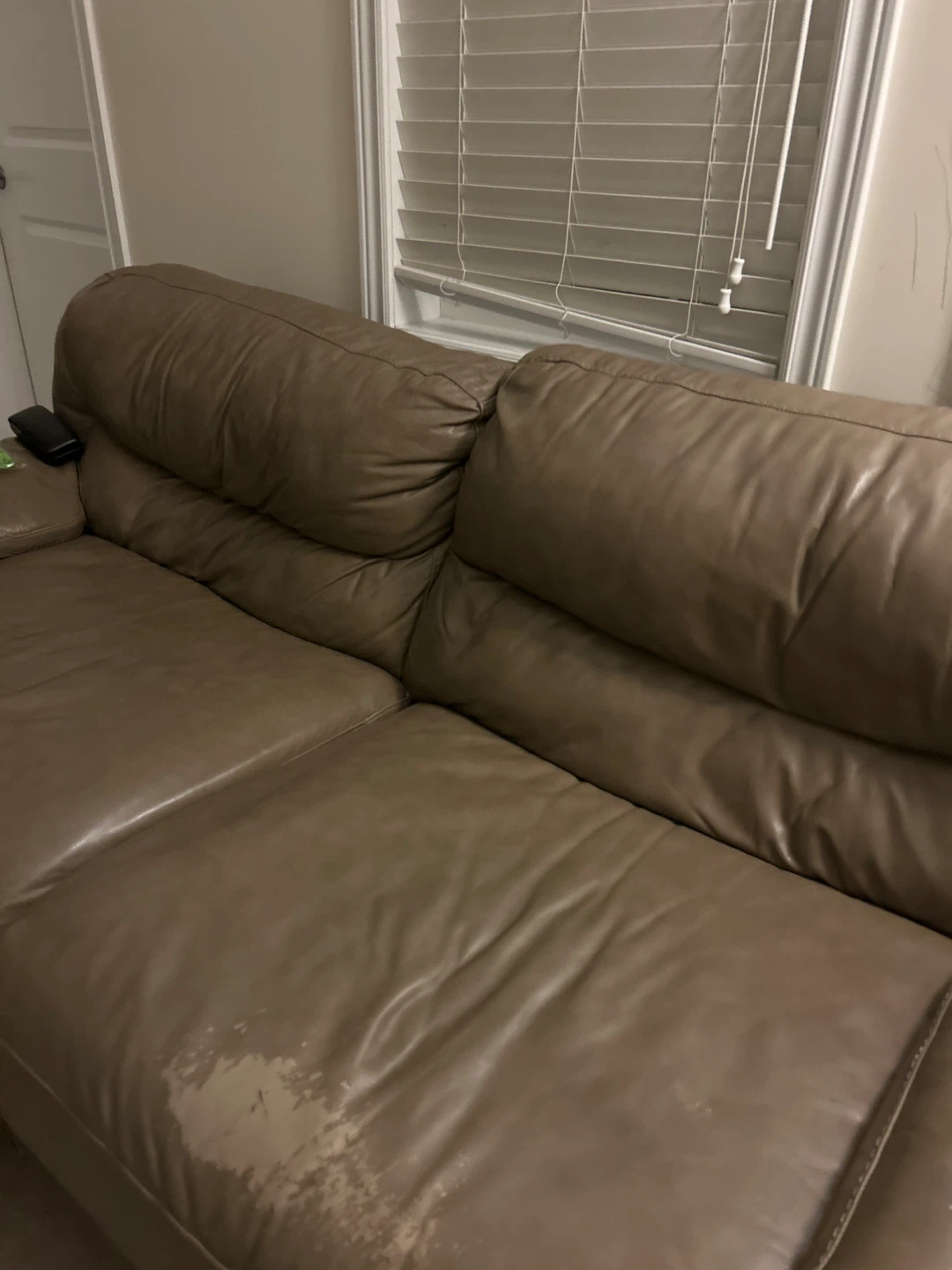 Brown Leather Sofa - photo 2