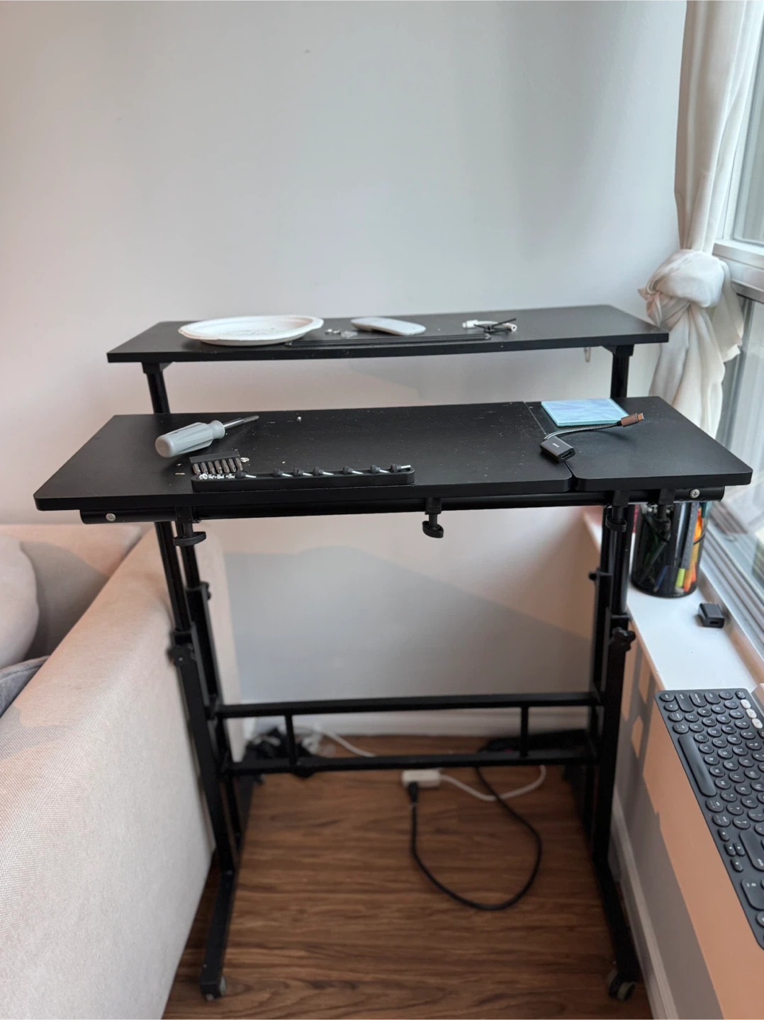 Adjustable Height Rolling Standing Desk