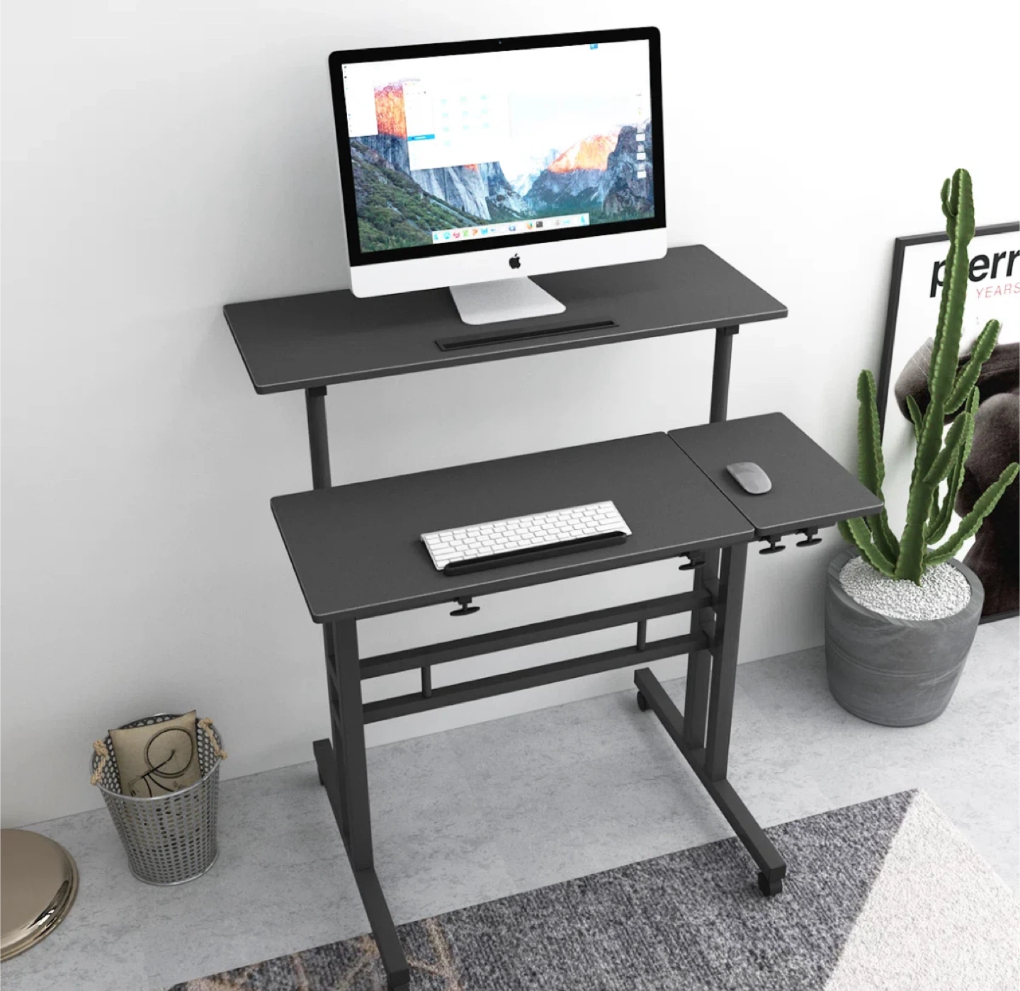 Adjustable Height Rolling Standing Desk - photo 4
