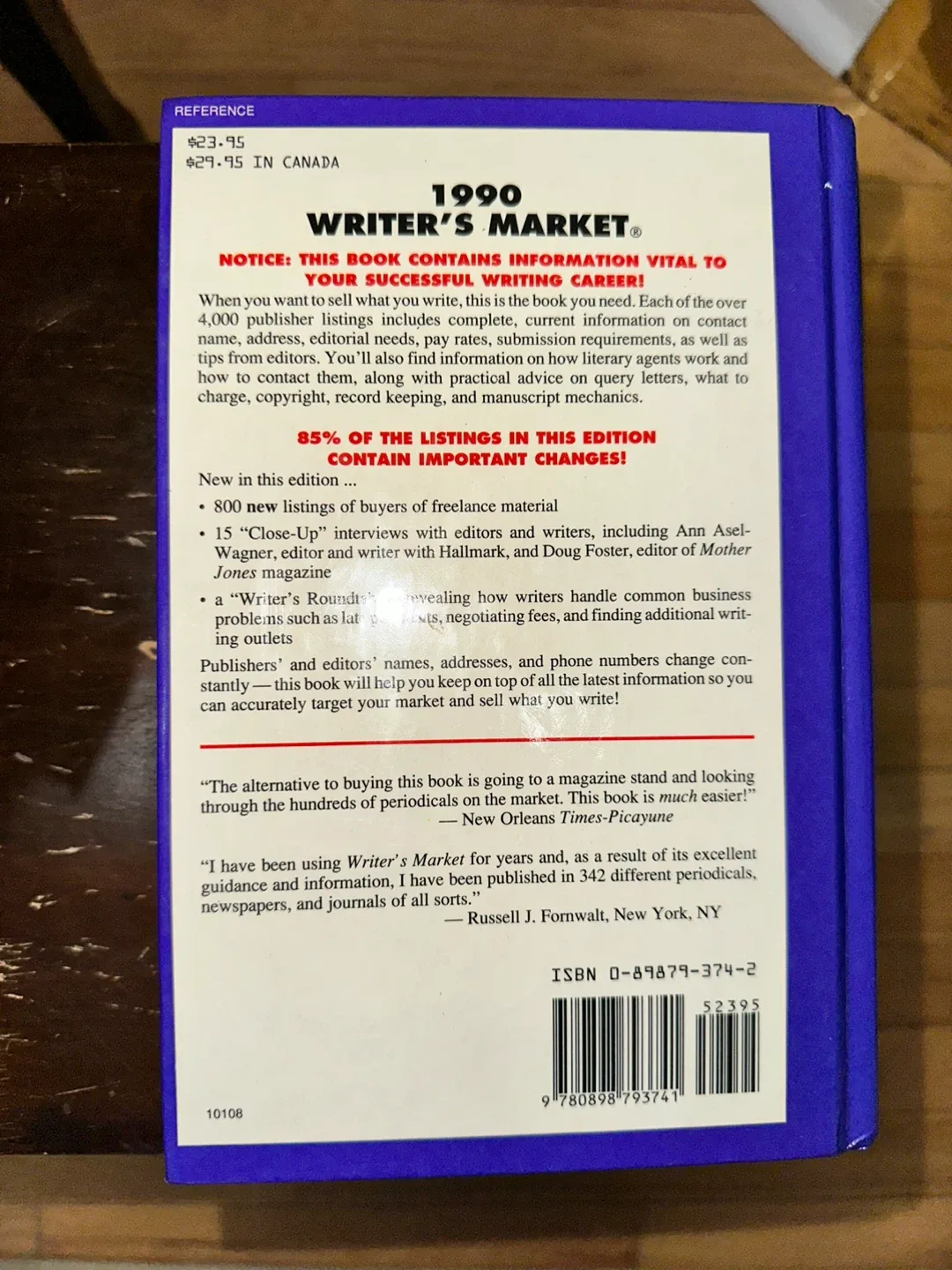 1990 Writer's Market - Writing Resource Book 🧡 image indicator(5)