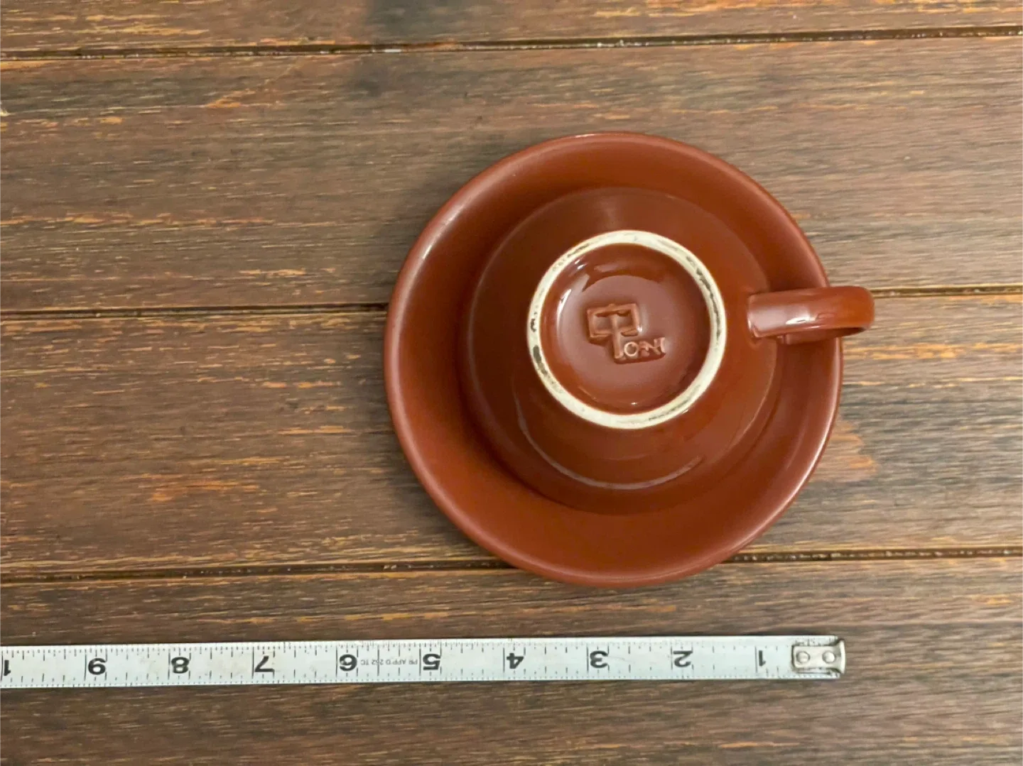 Point Brown Cup and Saucer Set image indicator(2)