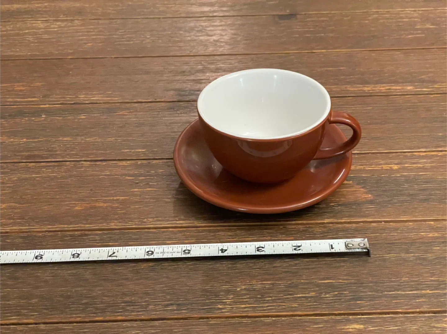 Point Brown Cup and Saucer Set thumbnail
