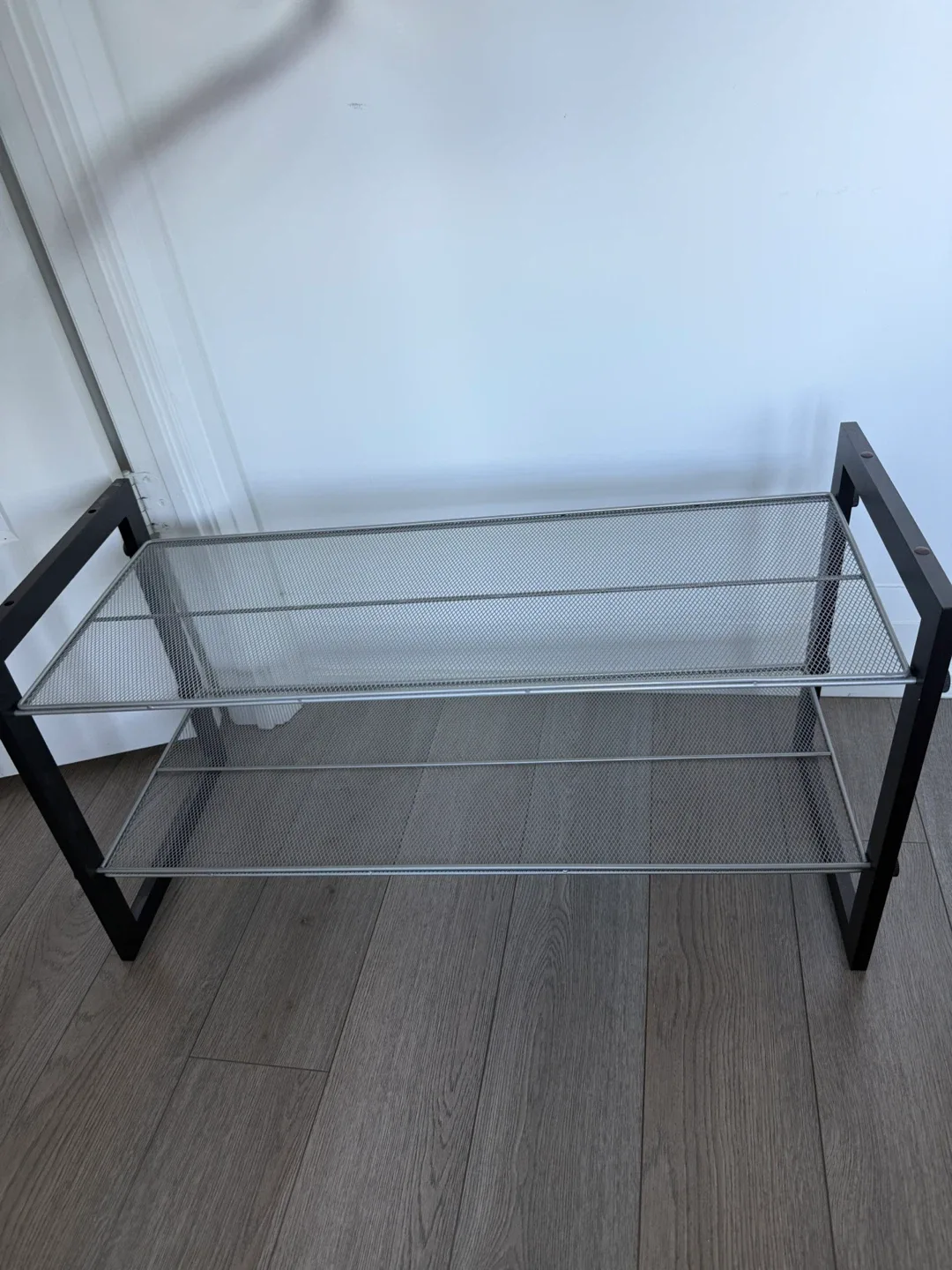 Metal and Black Shoe Rack