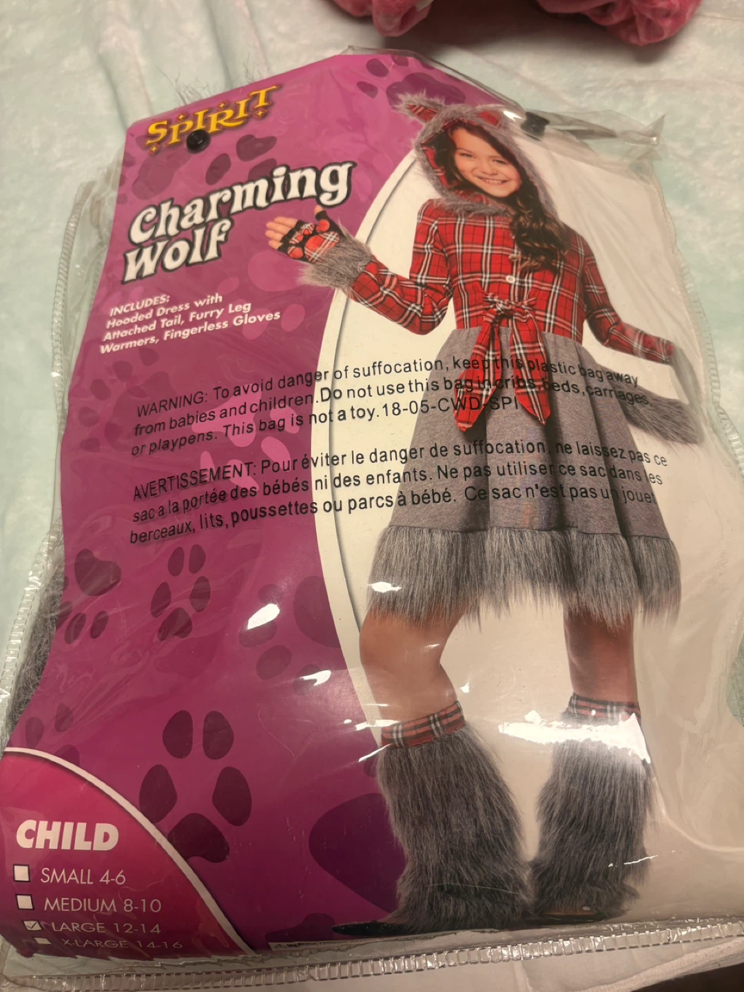 Spirit Charming Wolf Costume - Child Large (12-14)