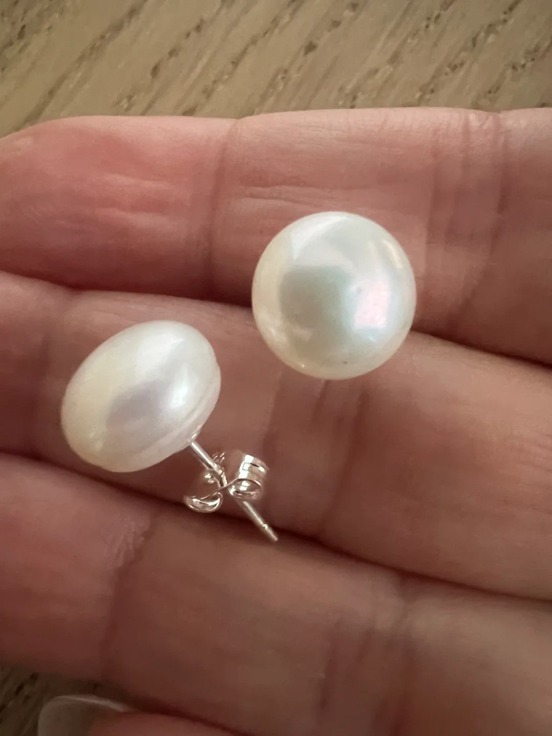 925 silver real Akoay pearl earrings