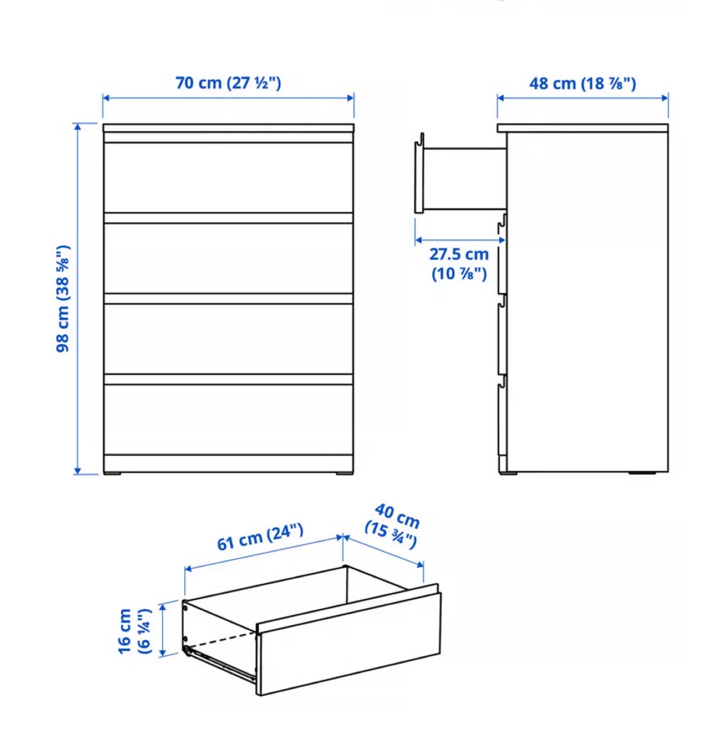 Ikea Hemnes 4-Drawer Dresser image indicator(4)