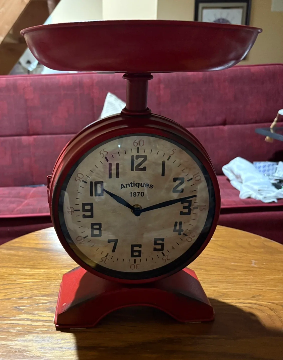 Antique Farmhouse Kitchen Double Sided Clock image indicator(2)