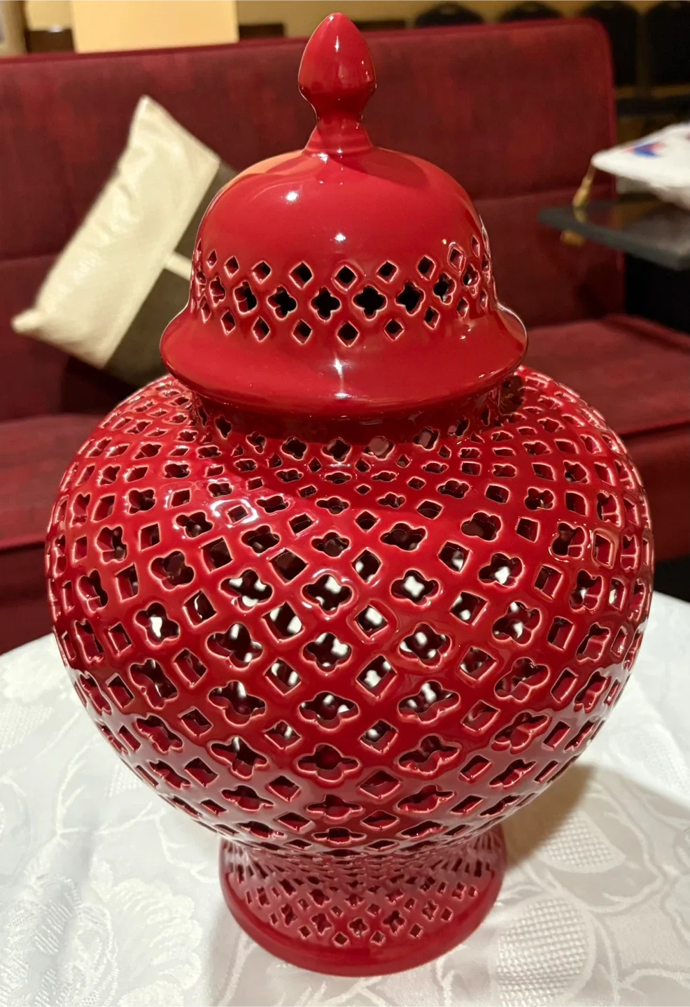 Red Ceramic Ginger Jar 2 Ginger Jar $ 80 image indicator(2)