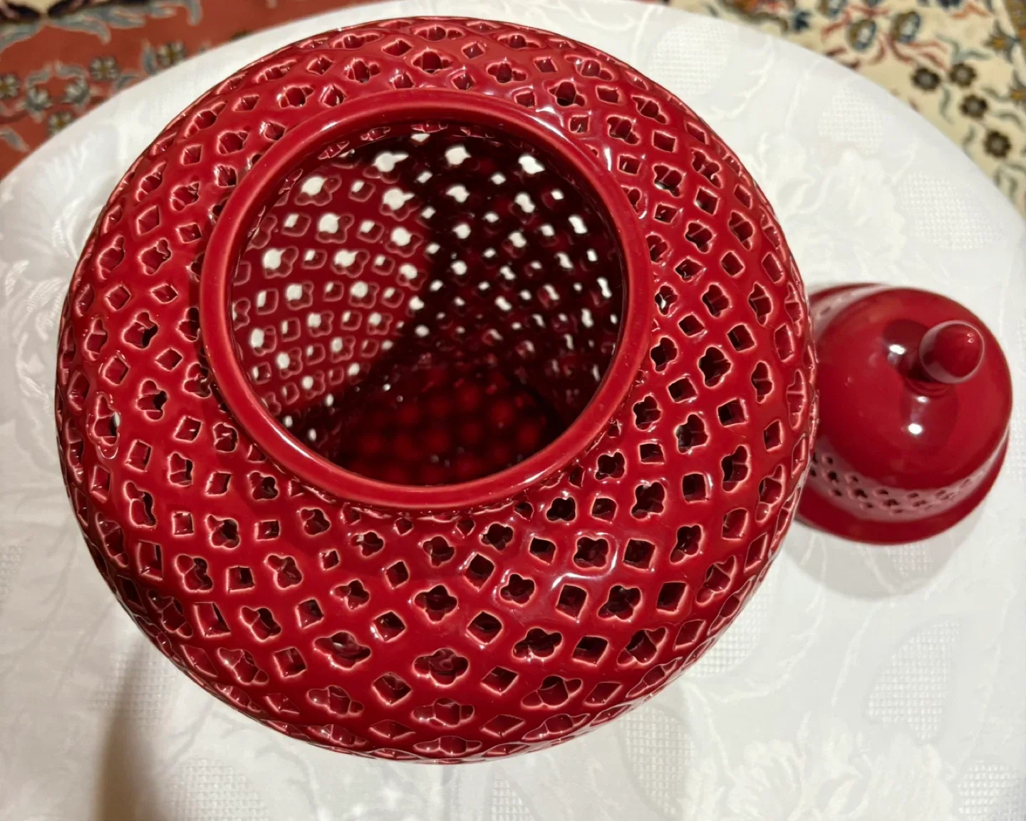 Red Ceramic Ginger Jar 2 Ginger Jar $ 80 image indicator(7)