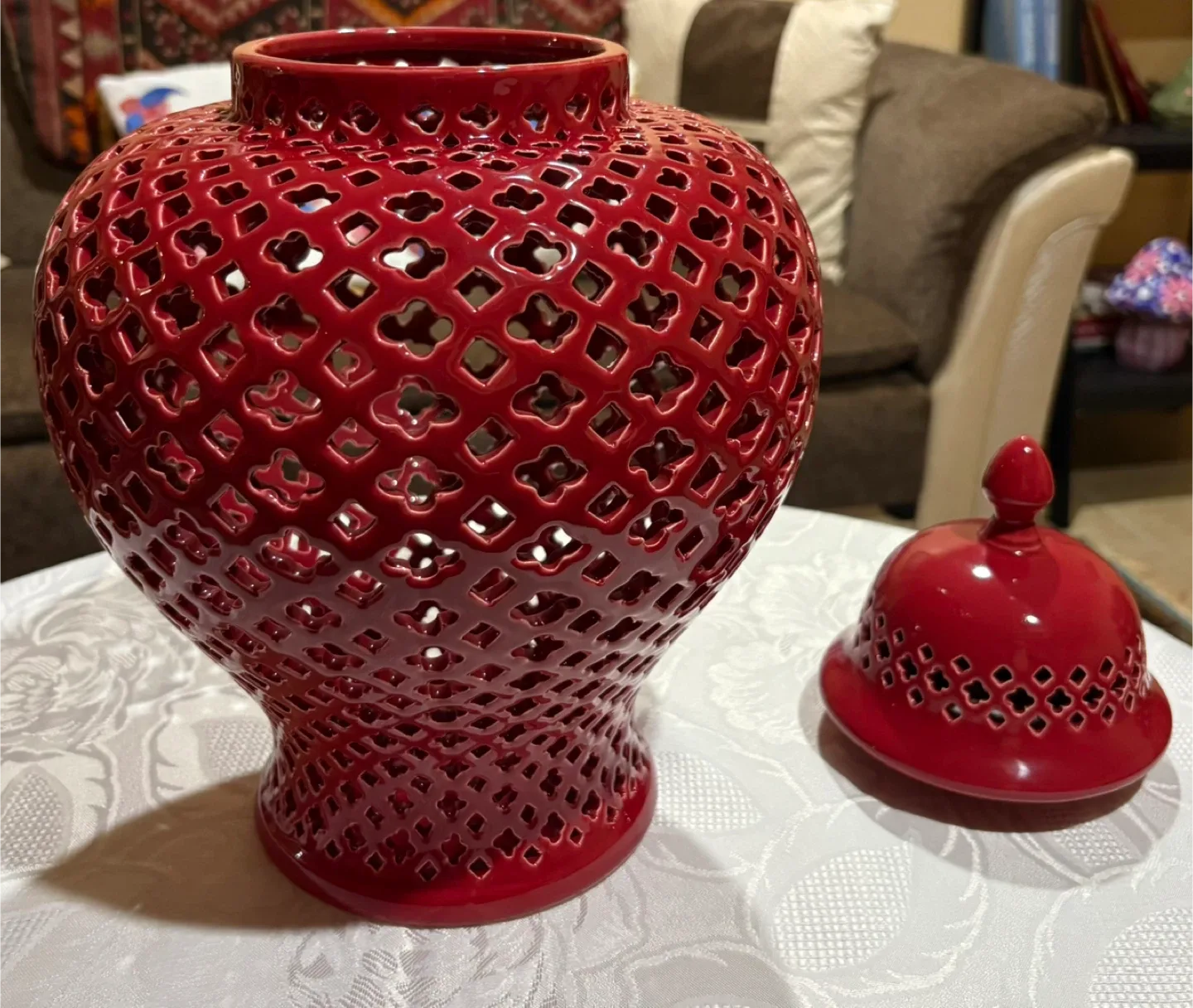 Red Ceramic Ginger Jar 2 Ginger Jar $ 80 image indicator(8)