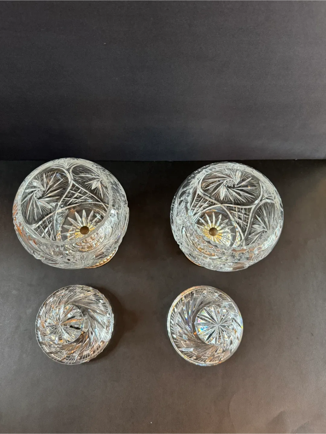 Crystal Candy Dishes with Lids - Set of 2 image indicator(4)