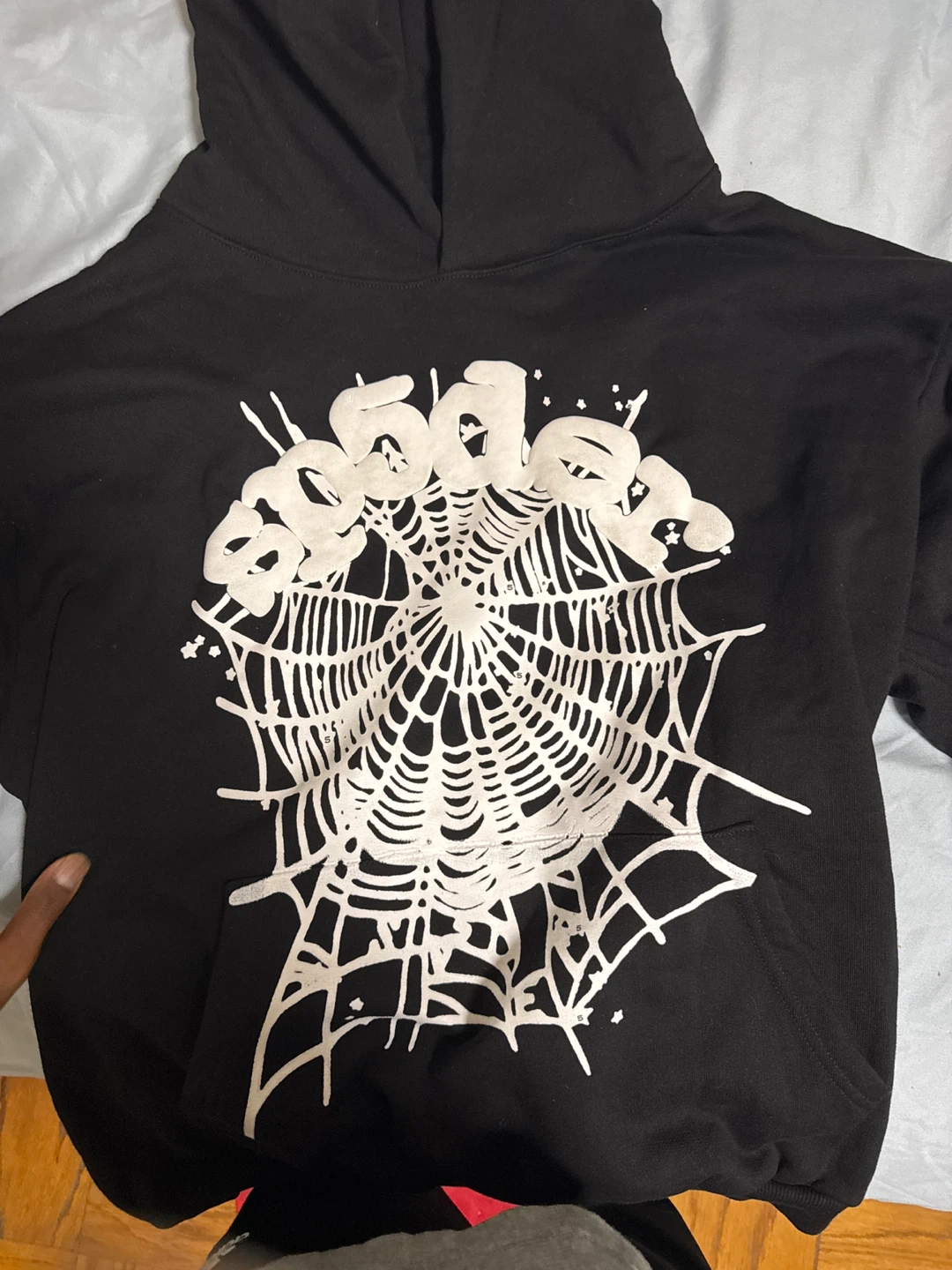 Sp5der OG Black & White Hoodie - Size L
