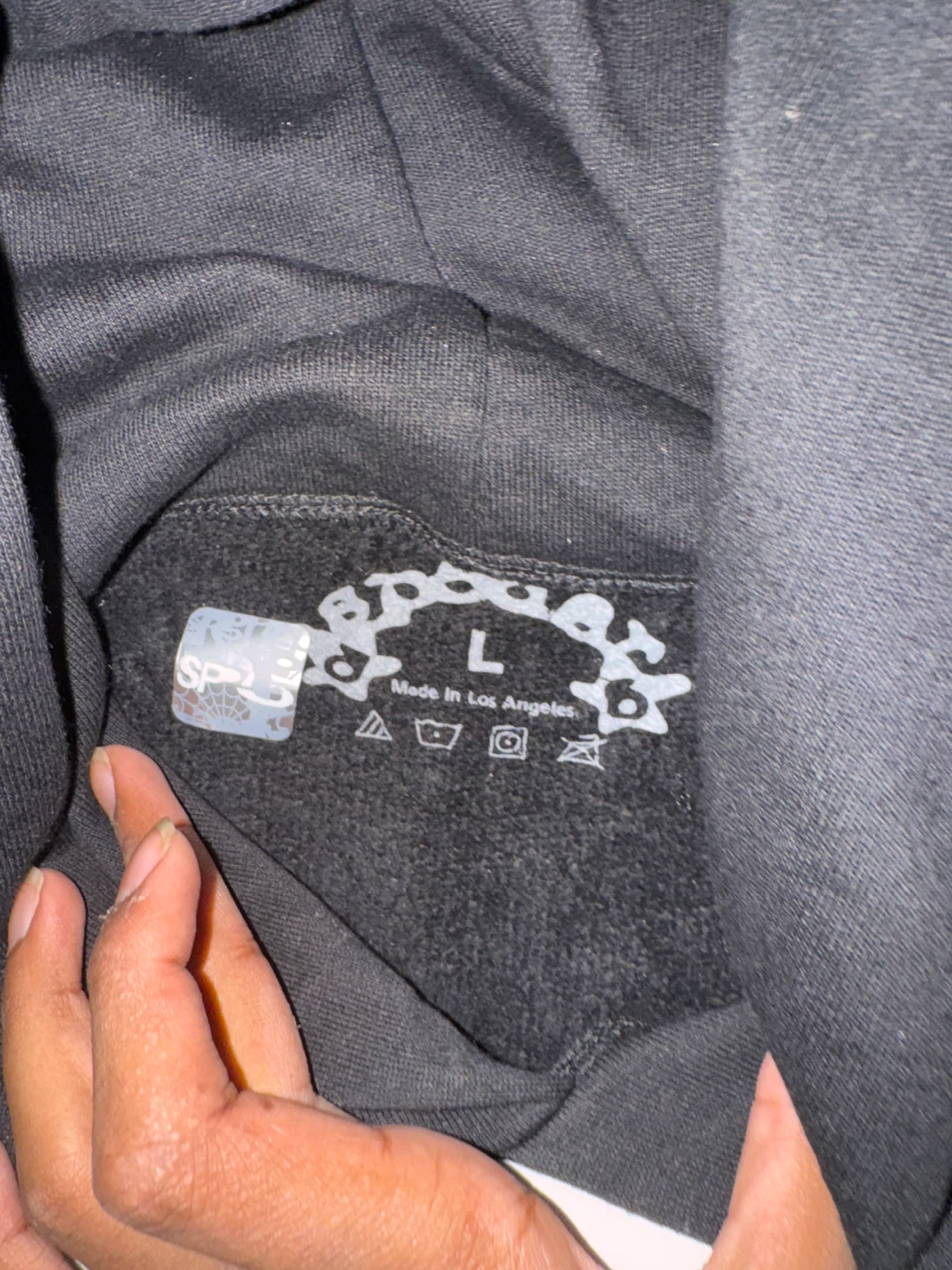 Sp5der OG Black & White Hoodie - Size L - photo 4