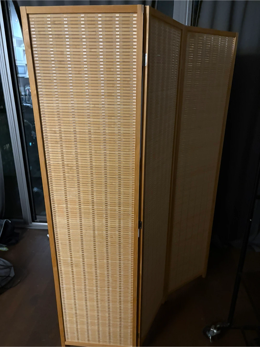 Rattan Room Divider - 4 Panel Folding Screen - photo 2