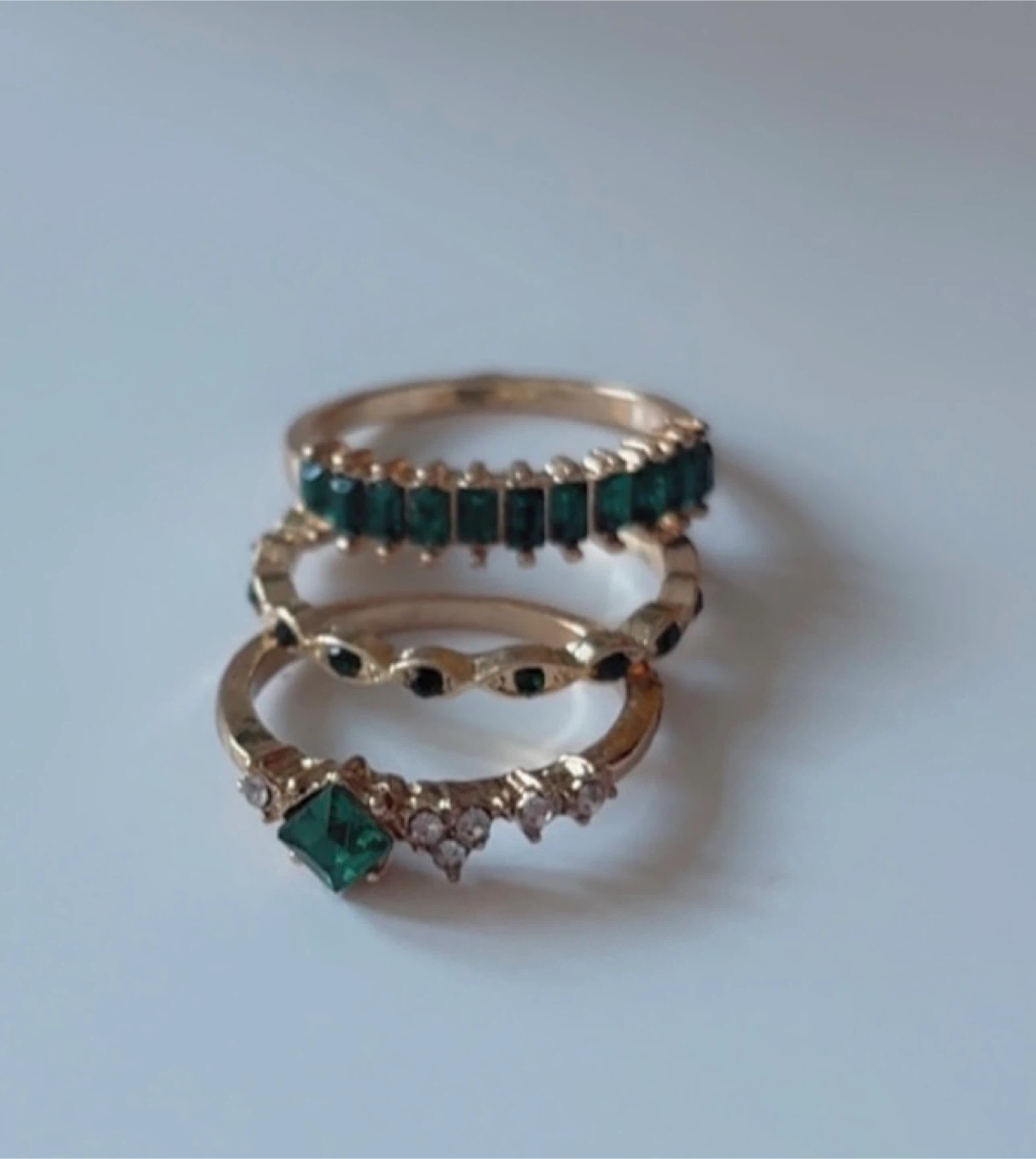 Emerald & Gold Ring Set - photo 2