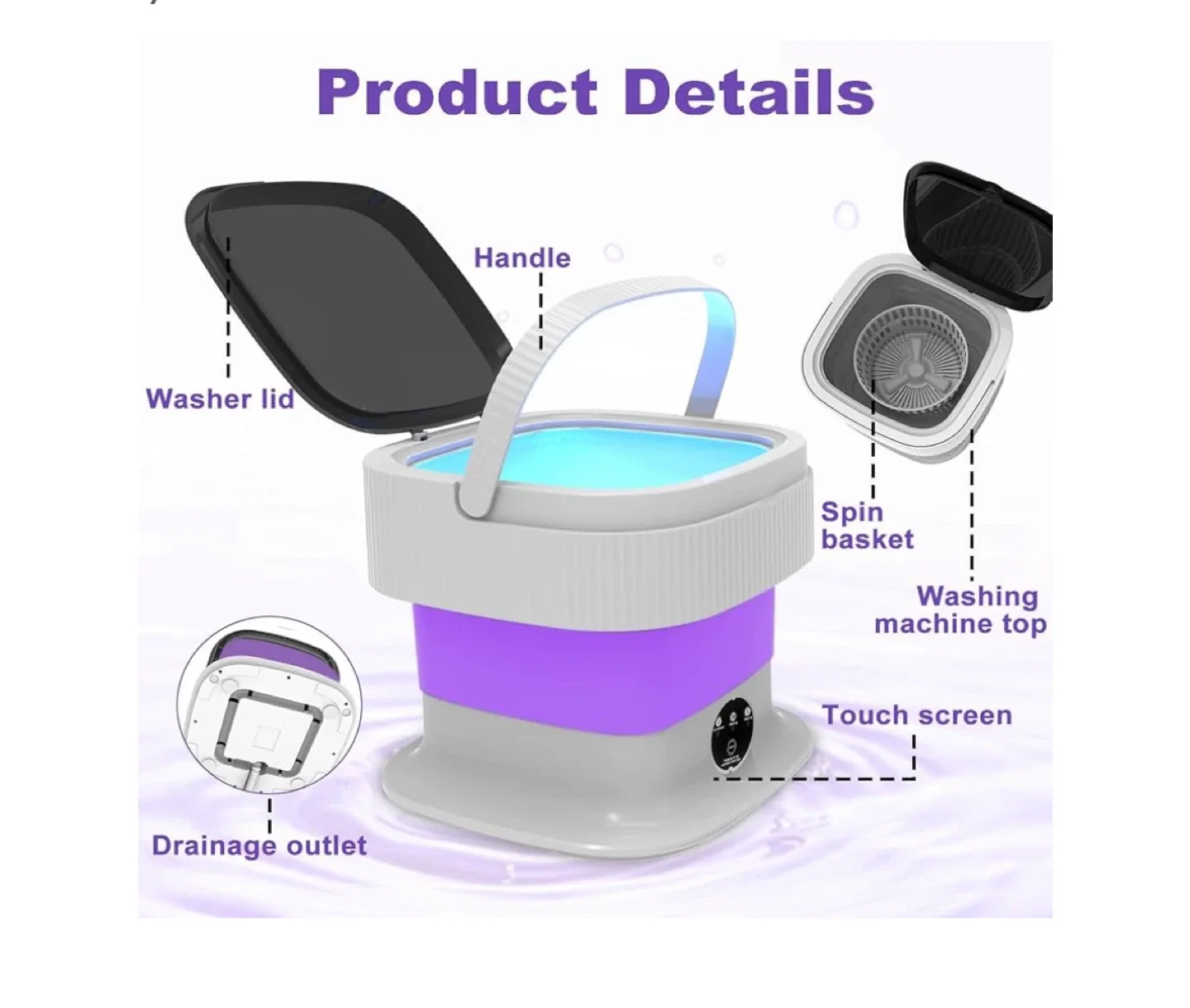 Portable Mini Washing Machine(Brand new) thumbnail