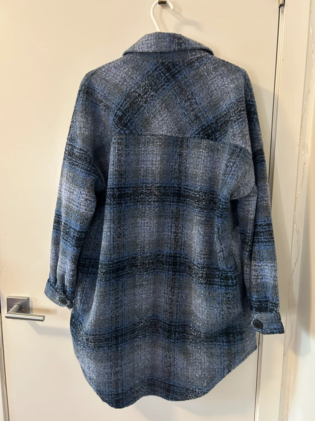 Design Lab Blue Plaid Shacket - Size M - photo 3