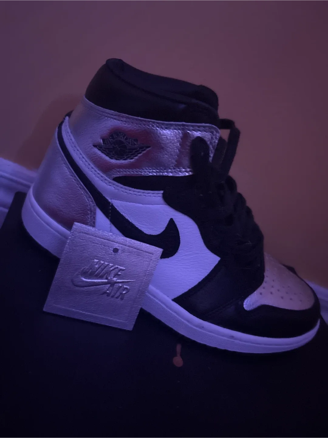 Nike Air Jordan 1 High OG Black/Silver (Wmns 7.5) image indicator(2)