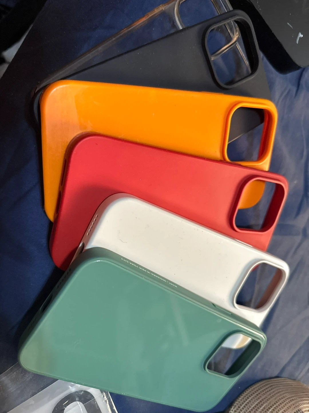 iPhone14 promax Cases - Black, Orange, Red, White, Green