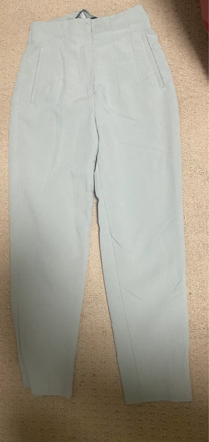 Zara Light Green Pants - Size S thumbnail