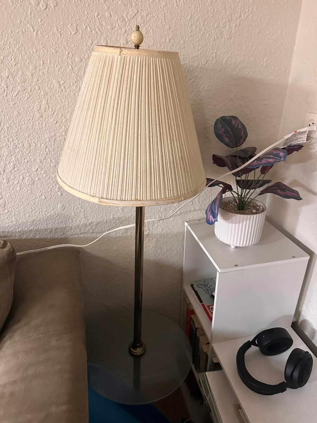 Floor Lamp with Pleated Shade