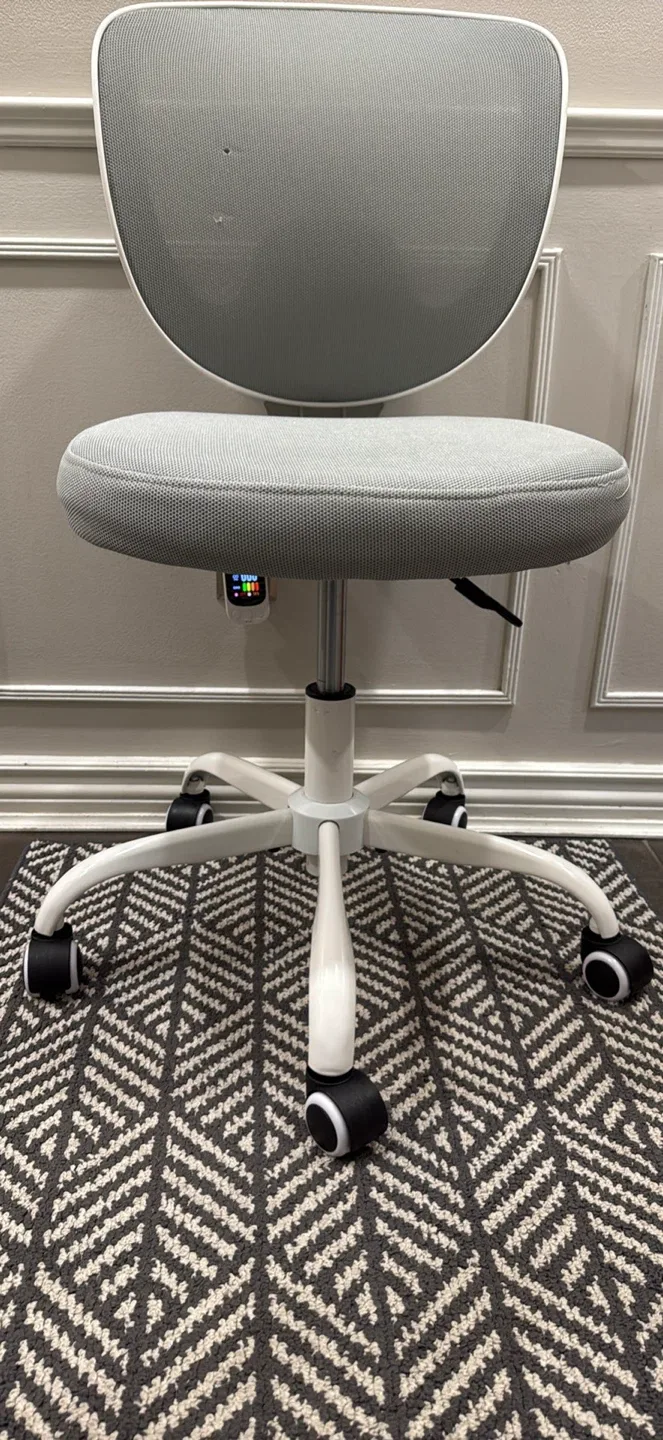 Gray Office Chair with Paw Print Design image indicator(2)