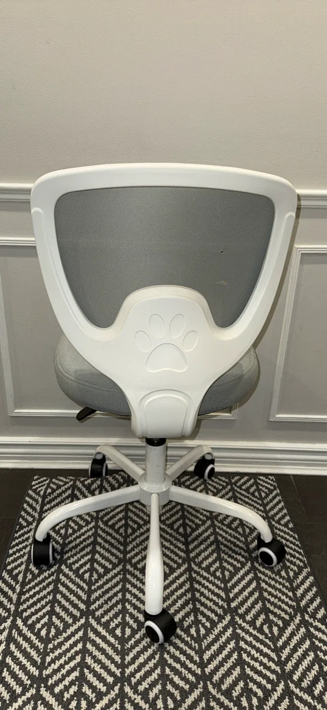Gray Office Chair with Paw Print Design image indicator(4)