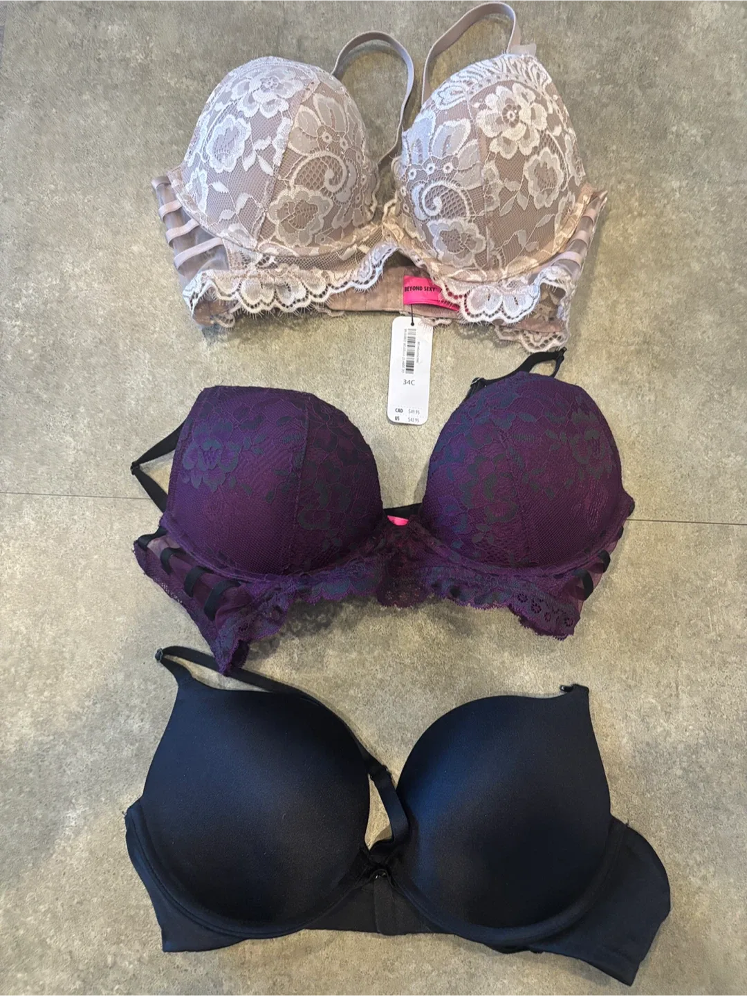 Lot of 3 La Senza  Bras 34 C - all new never worn thumbnail