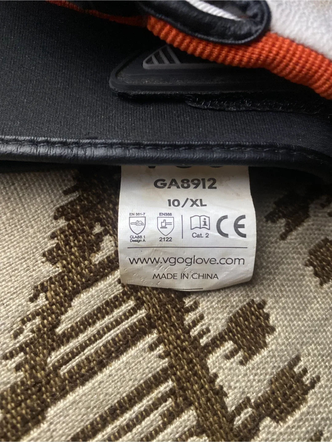 VGO Chain Saw Work Gloves - Size 10/XL 🧡 image indicator(4)